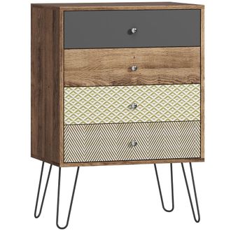 HOMCOM C&oacute;moda 60x39x86 cm multicolor