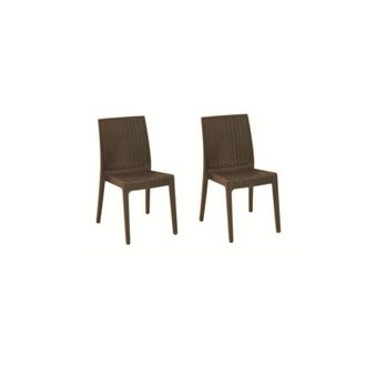 Far Kit 2 sedie sedia polipropilene bar ristorante interno esterno simil rattan sl m