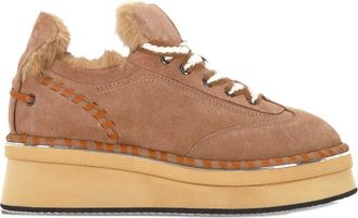 Elvio Zanon Sneakers Panto Snow con suola rialzata - Marrone
