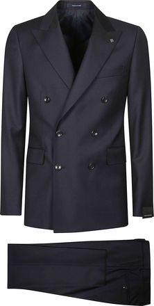 Tagliatore Black Vesuvio Virgin Wool Suit