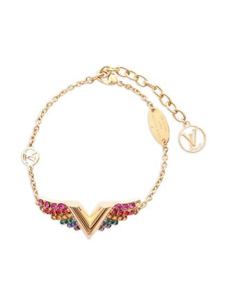 Louis Vuitton Essential V California Dream bracelet - women - Gold Plated Brass/Rhinestone - One Size