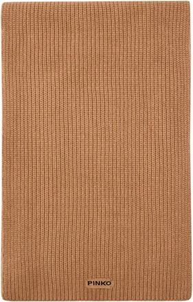 Pinko Slovenia Scarf - Dames - Wintersjaals - Bruin - ONE Size - Katoen - Accessoires