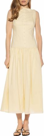 Alexia Admor Solenne Mixed Media Dress in Beige at Nordstrom Rack, Size 14