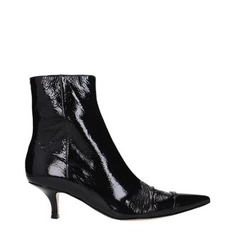 Maison Margiela Black Leather Ankle Womens Boots