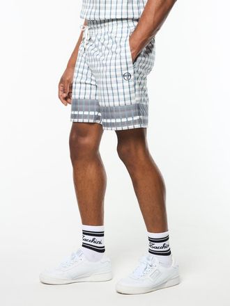 Sergio Tacchini Quadretto Cabana Short in Brilliant White at Nordstrom, Size Xxx-Large