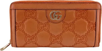Gucci Orange Leather Long Wallet (Bi-Fold) (Pre-Owned)