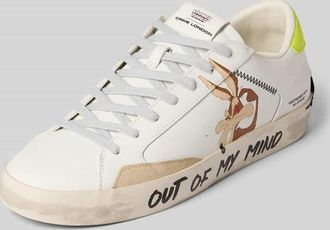 Crime London Sneaker mit Motiv-Print in Weiss, Gr&ouml;&szlig;e 41