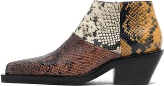 Bimba & Lola 40mm panelled leather boots - women - Sheep Nappa Leather/Rubber/Sheep Nappa Leather - 37 - Brown