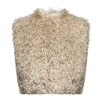 Isabel Marant Faux Fur Vest Beige - female - Isabel Marant - Waistcoats - Beige - XS - Jackets