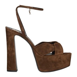 Saint Laurent High Heel Sandals, female, Brown, Size: 10 US Franciane Platform Sandals