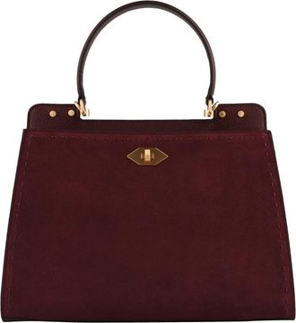 Pourchet Le Trianon Daim - Dames - Handtassen - Rood - ONE Size - Leer - Tassen