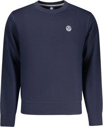 North Sails Katoenen sweater met ronde hals - Heren - Sweatshirts - Blauw - S - Katoen - Hoodies & sweatvesten