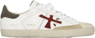 Premiata Steven 8044 Sneaker - Heren - Sneakers - Beige - 43 EU - Leer - Schoenen