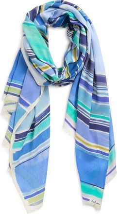 Echo Painted Stripe Scarf in Chambray at Nordstrom