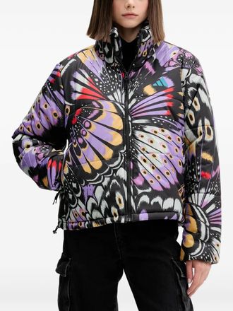 adidas x Farm Rio jack met vlinderprint en rits - Zwart