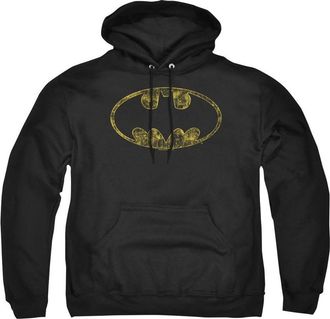 Gildan Batman Tattered Logo Adult Pull Over Hoodie / Hooded Sweatshirt