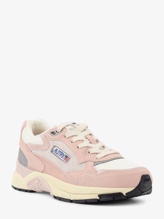 Autry Womens Sneakers Hyperway Low Pink Mesh-Suede Trainers Mesh/suede