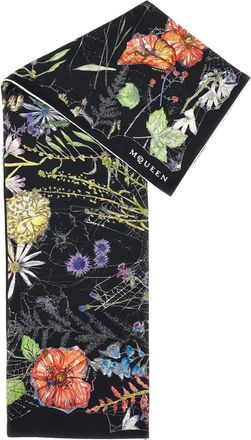 Alexander McQueen Alexander McQueen, Silky Scarves, female, Multicolor, Size: ONE SIZE Spider Floral Scarf