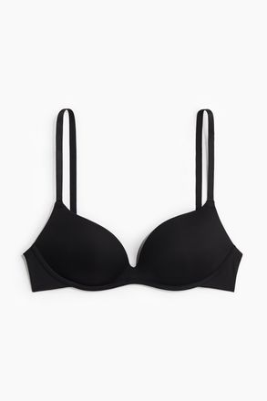 H&M B&uuml;gelloser Push-up-BH aus Microfaser - Schwarz