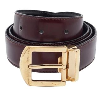 Ferragamo Pre-owned Belts, male, Red, Size: ONE SIZE Pre-owned Reversible Leather Belt