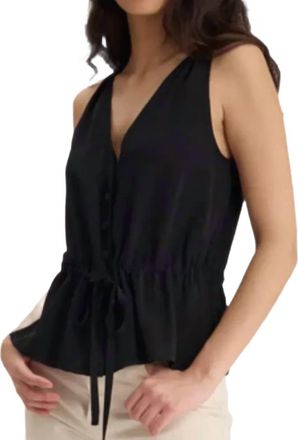 Ines De La Fressange Magda Sleeveless Top In Black