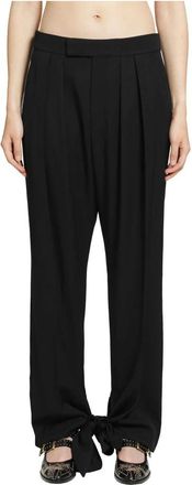 Chlo&eacute; Rechte Broek - Dames - Wijde Broeken - Zwart - XS - Wol - Broeken