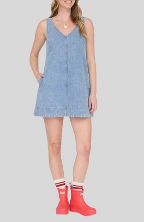 Blu Pepper Sleeveless Denim Minidress in Light Denim at Nordstrom, Size Medium