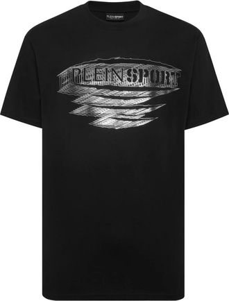 Plein Sport T-shirt Ronde Hals - Heren - Sportshirts - Zwart - S - Katoen - Fitness