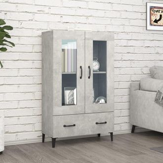 Berkfield Home Highboard Concrete Grey 70x31x115 cm Engineered Wood | Size: 70 x 31 x 115 cm
