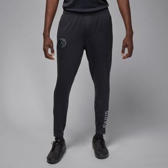 Nike Mens Paris Saint-Germain Strike Fourth Jordan Dri-FIT Soccer Knit Pants in Black | IB3648-045