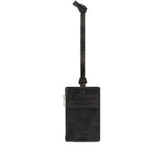 Courr&egrave;ges Textured Leather Wallet - Black