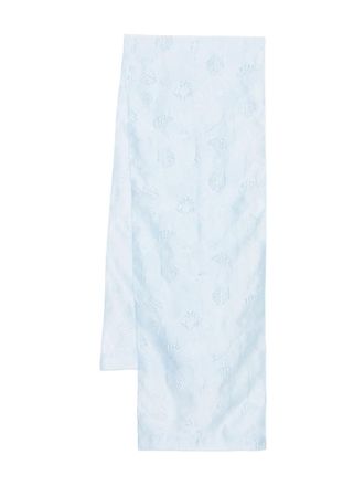 Talbot Runhof wrap-around scarf - women - Polyester - One Size - Blue