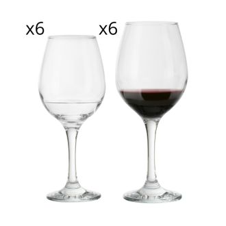 Pasabahce Set 12 calici vino e acqua Amber Pasabahce