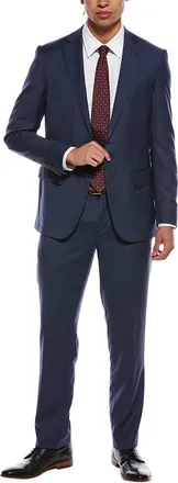 Zanetti 2Pc Wool Suit With Flat Front Pant