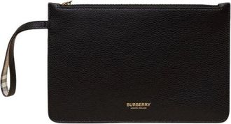 Burberry Pochette con zip in pelle - - Bags - Donna - Nero - ONE SIZE