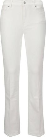 7 For All Mankind Boot-cut Jeans, female, White, Size: W24 Flared Leg Stretch Cotton Jeans