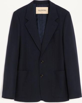 Valentino Valentino single-breasted jacket in natt&eacute; wool