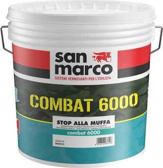 San Marco San Marco - Combat 6000 pittura lavabile antimuffa per interni bianca lt 14
