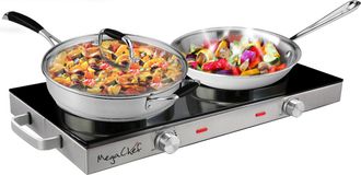 MegaChef Ceramic Infrared Double Electric Cooktop