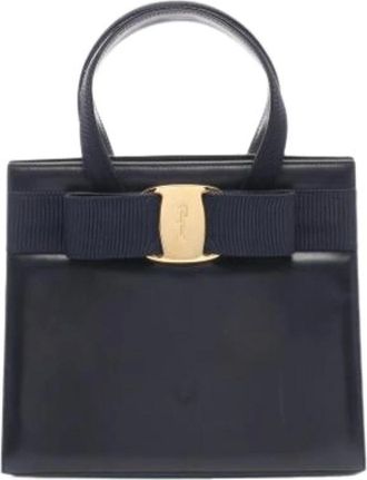 Ferragamo Pre-owned Handbags, female, Blue, Size: ONE SIZE Pre-owned Handbag
