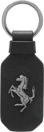 Ferrari Keyrings, male, Black, Size: ONE SIZE Black Keychain with Logo Plaque