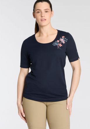 Maier Sports T-Shirt MAIER SPORTS, Damen, Gr. 40, blau (night sky), Obermaterial: 100% Polyester, Rundhals, Shirts T-Shirt, Atmungsaktiv & schnell trocknend