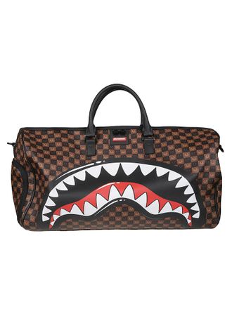 Sprayground Sharks In Paris WTF Bubble Shark Graphic PVC Duffle Bag
