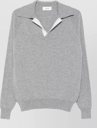 Lardini wool cashmere polo shirt