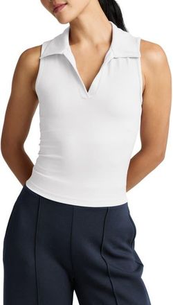 Beyond Yoga Sport Active Polo Tank in White at Nordstrom, Size X-Large
