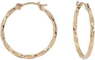 Candela Jewelry 14K Gold Twisted Hoop Earrings at Nordstrom Rack