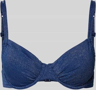 Lascana PLUS SIZE Bikini-Oberteil mit Raffungen in Dunkelblau, Größe 40B