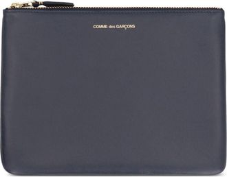 Comme Des Garçons Leren portemonnee - Blauw