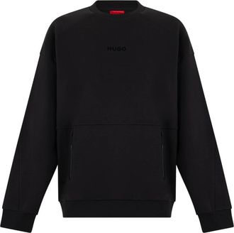 HUGO BOSS Trui met lange mouwen - Heren - Sweatshirts - Zwart - S - Katoen - Hoodies & sweatvesten