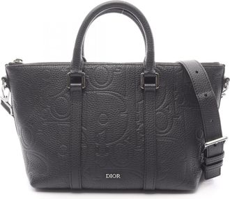 Dior Black Leather Handbag Weekend Bag (Pre-Owned)